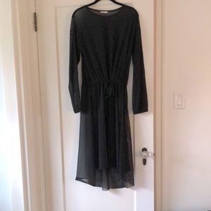 Zara Black Mesh Dress Size M